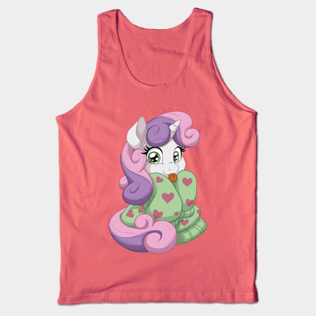 Sweetie Belle in Sweater Tank Top by LateCustomer